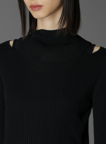 MERINO WOOL DESIGN TURTLENECK KNIT