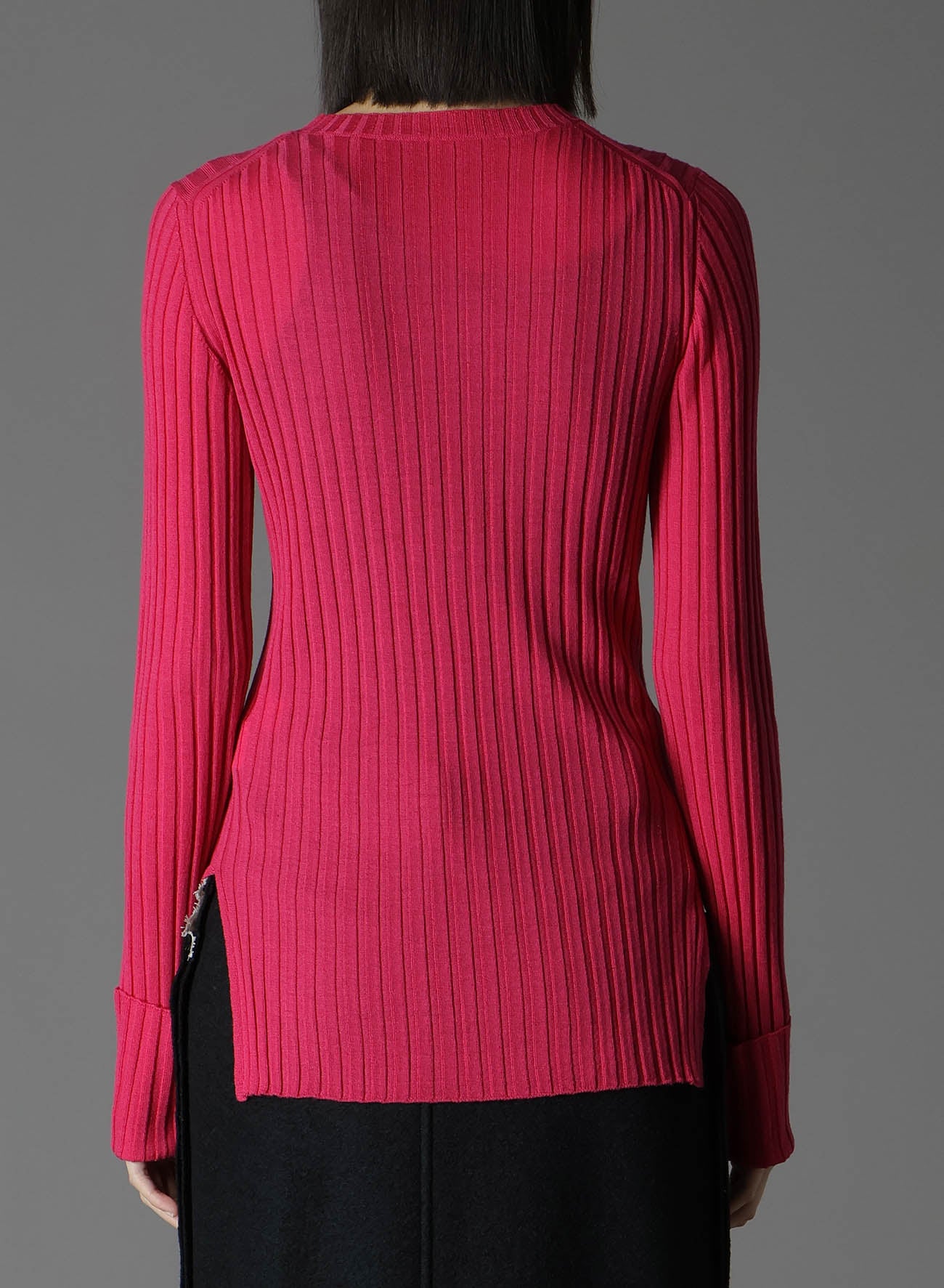 MERINO WOOL RIB CREW NECK KNITWEAR