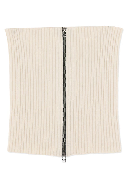 CASHMERE/EXTRA SUPER FINE WOOL ZIPPER NECK WARMERS