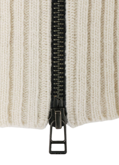 CASHMERE/EXTRA SUPER FINE WOOL ZIPPER NECK WARMERS