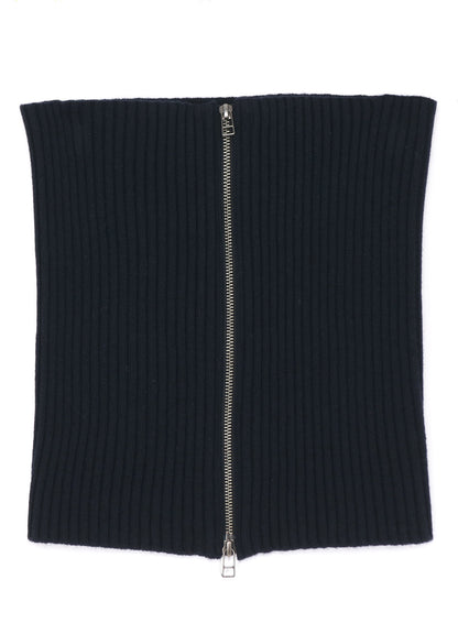 CASHMERE/EXTRA SUPER FINE WOOL ZIPPER NECK WARMERS