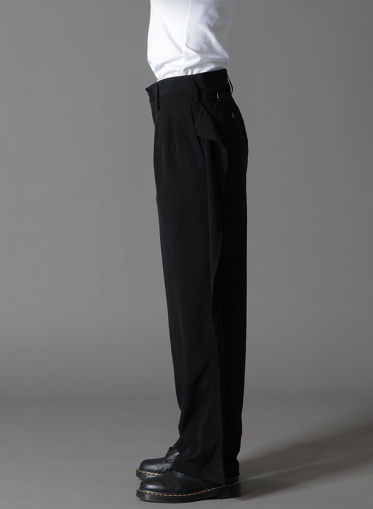 CREPE DE CHINE SIDE TRIMMED PANTS