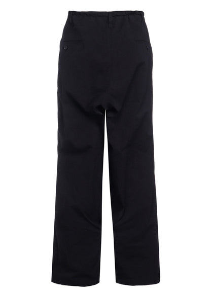 COTTON/NYLON OXFORD STRING PANTS WITH FULLED WOOL GAUZE POCKETS