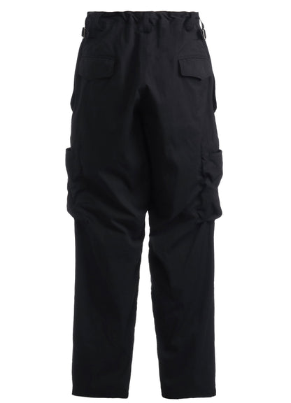 COTTON/NYLON OXFORD PANTS WITH FULLED WOOL GAUZE POCKETS