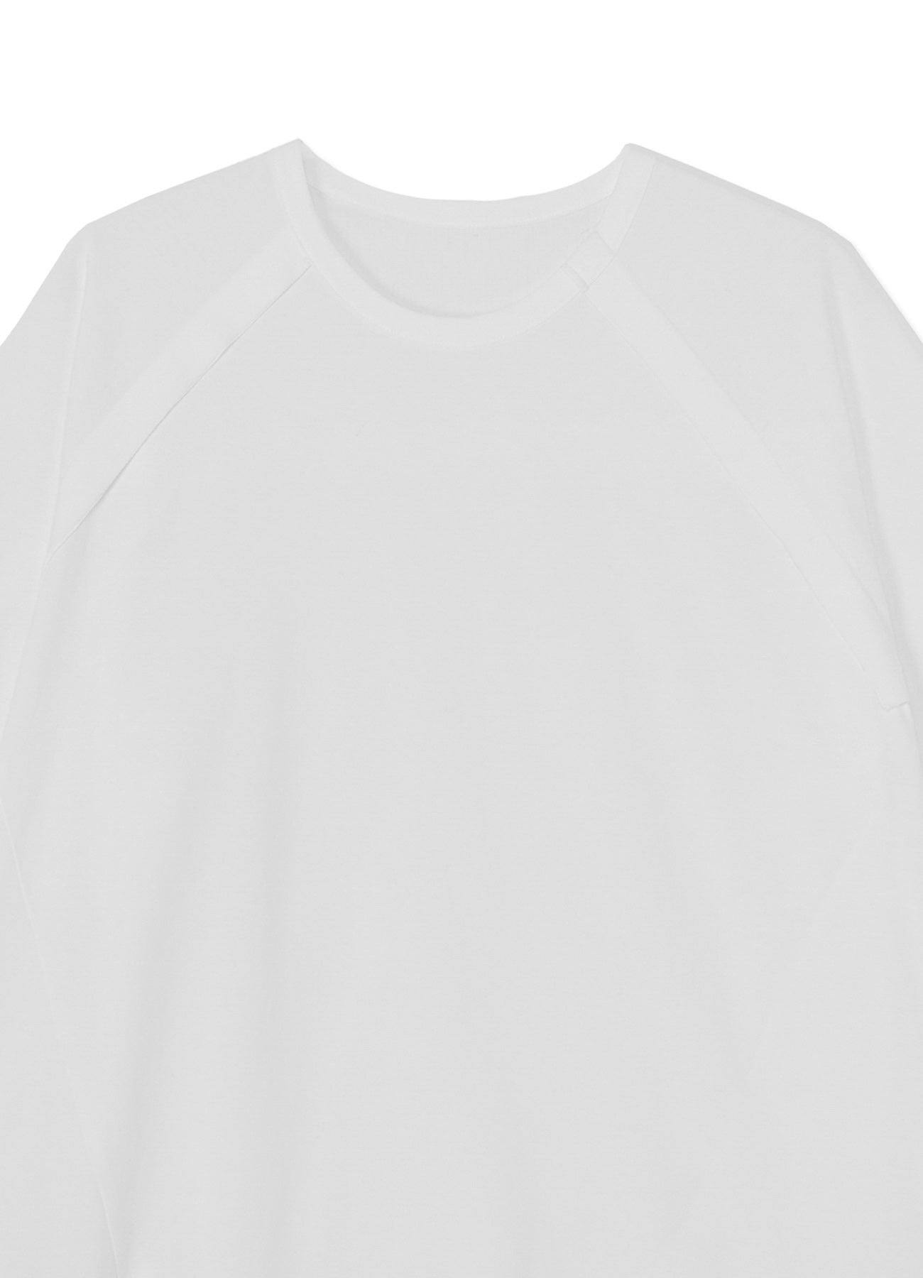 COTTON JERSEY FRONT RAGLAN SLIT T-SHIRT