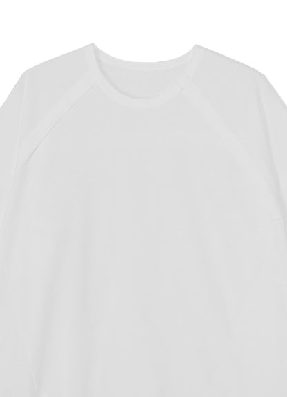 COTTON JERSEY FRONT RAGLAN SLIT T-SHIRT