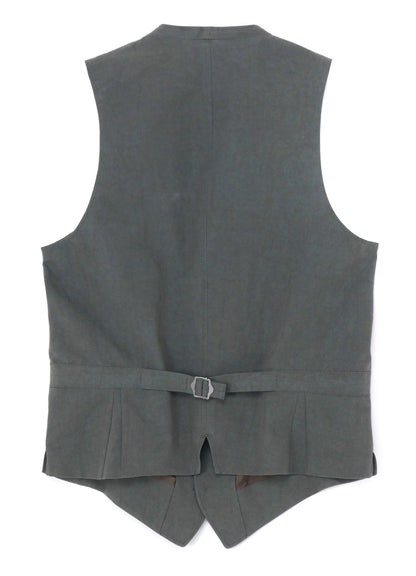 COTTON ZAZA CROSS WA ZIPPER POCKET VEST