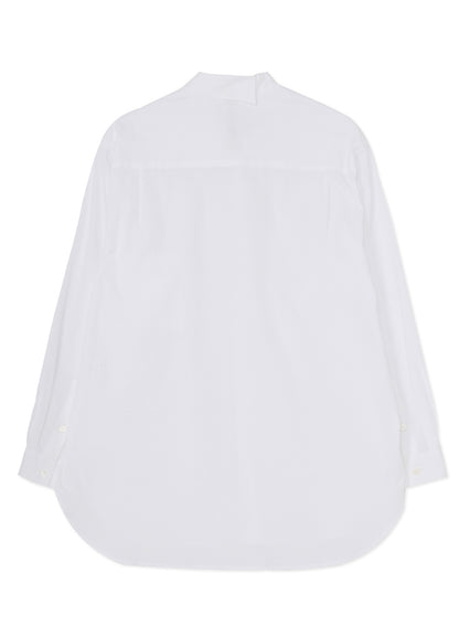 COTTON BROADCLOTH COLLAR CUT-OFF SHIRT