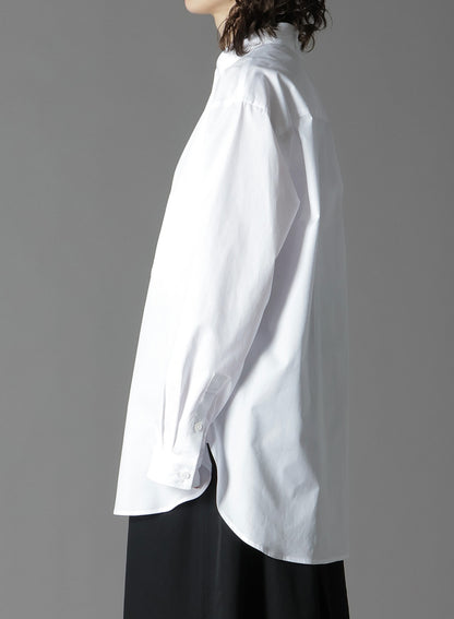 COTTON BROADCLOTH COLLAR CUT-OFF SHIRT