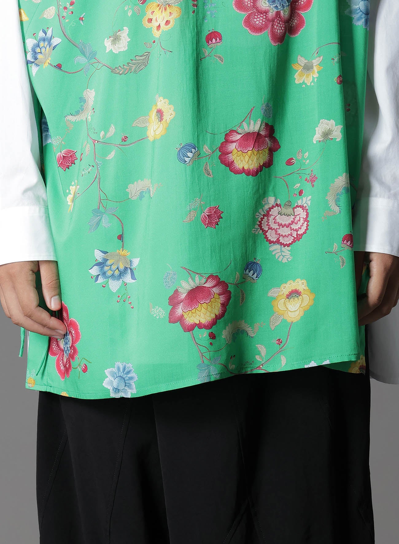 【1/17 10:00(JST) Release】RAYON CHINESE FLOWER+COTTON BROAD CHANPA  SHIRT