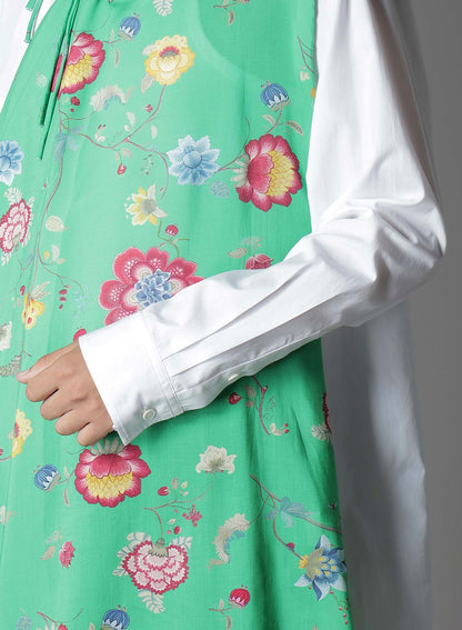 【1/17 10:00(JST) Release】RAYON CHINESE FLOWER+COTTON BROAD CHANPA  SHIRT