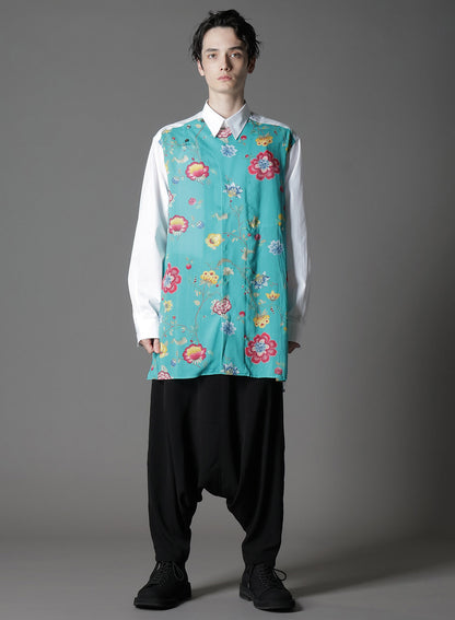 【1/17 10:00(JST) Release】RAYON CHINESE FLOWER+COTTON BROAD  EXTRA MATERIAL BLOUSE