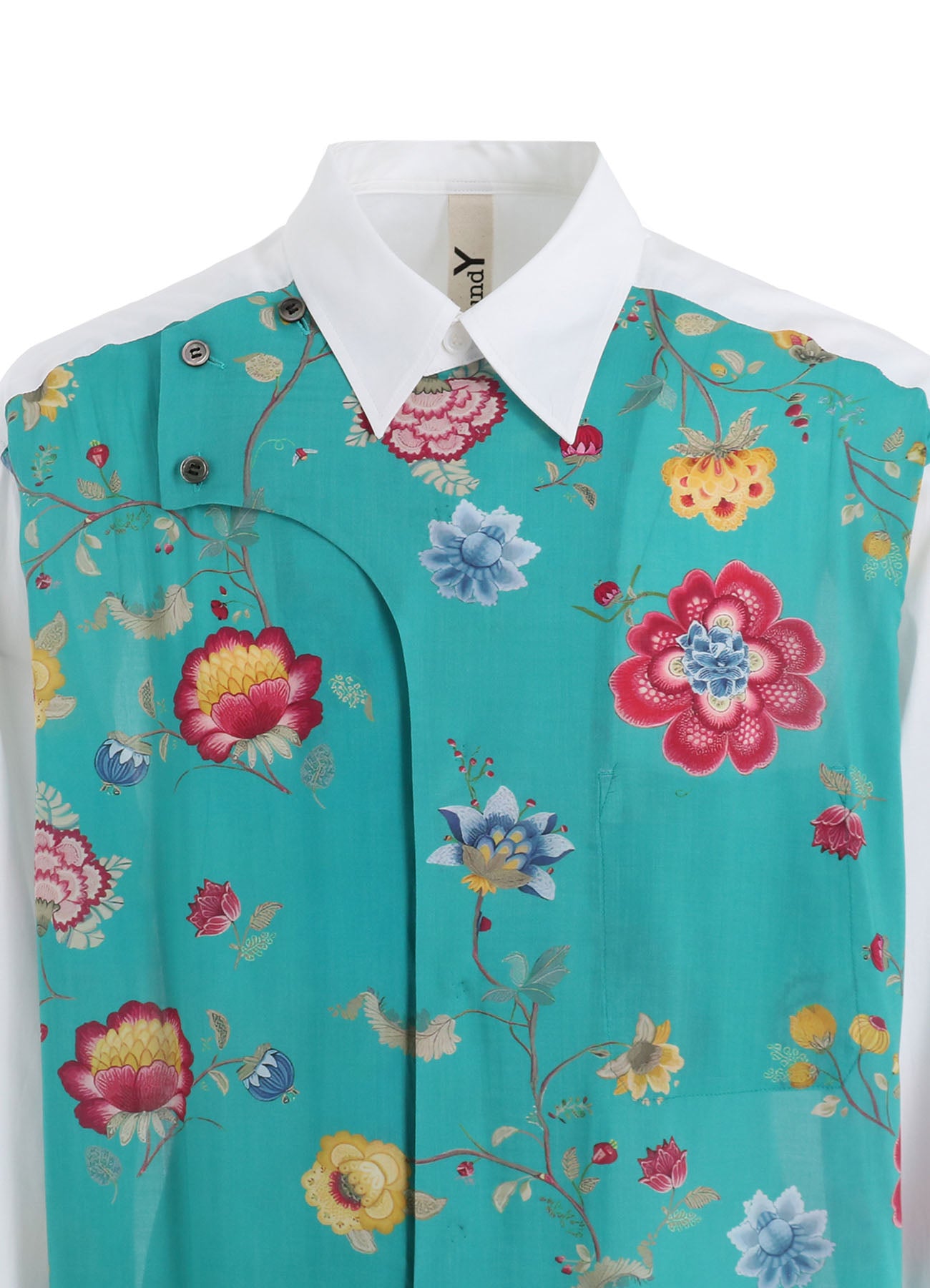 【1/17 10:00(JST) Release】RAYON CHINESE FLOWER+COTTON BROAD  EXTRA MATERIAL BLOUSE