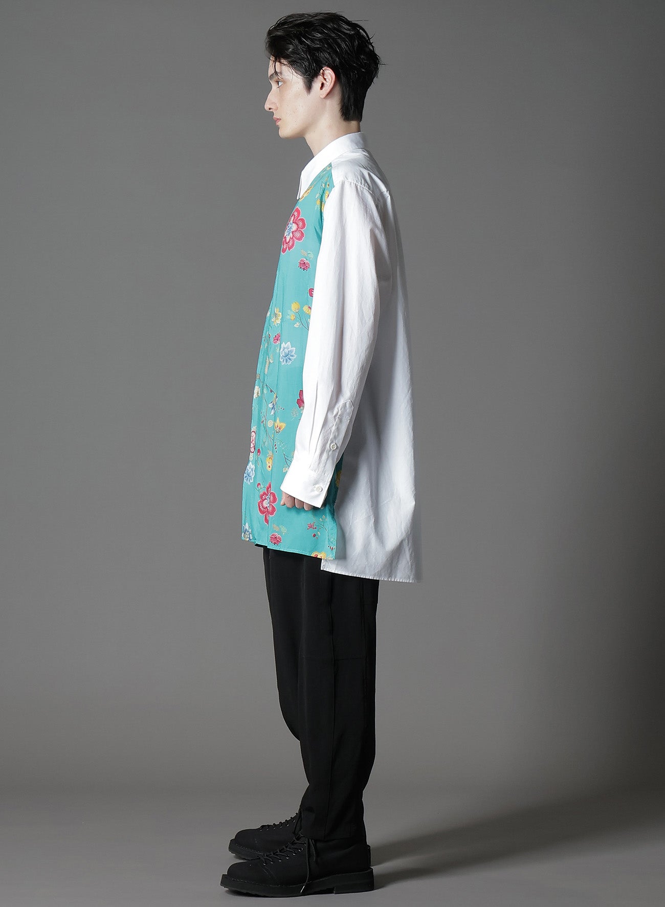 【1/17 10:00(JST) Release】RAYON CHINESE FLOWER+COTTON BROAD  EXTRA MATERIAL BLOUSE