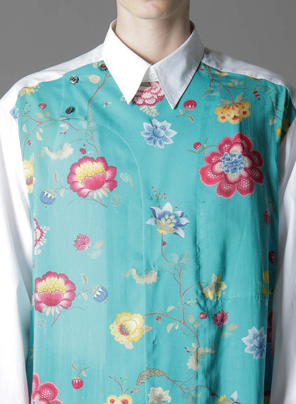 【1/17 10:00(JST) Release】RAYON CHINESE FLOWER+COTTON BROAD  EXTRA MATERIAL BLOUSE