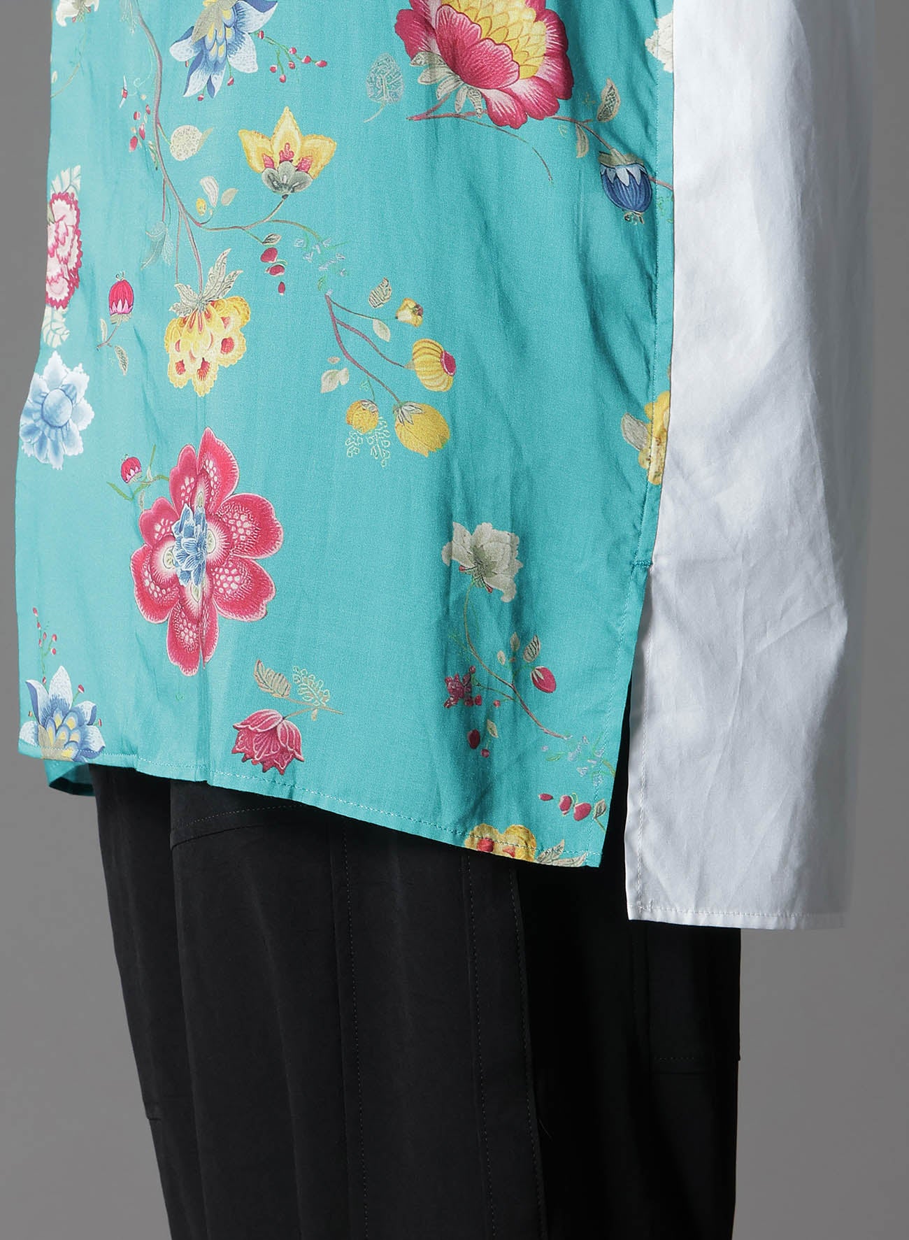 【1/17 10:00(JST) Release】RAYON CHINESE FLOWER+COTTON BROAD  EXTRA MATERIAL BLOUSE