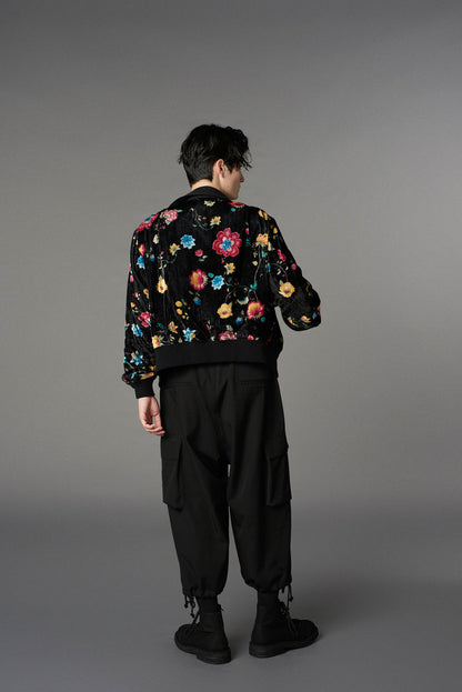 【1/17 10:00(JST) Release】RAYON VELVET CHINESE FLOWER+NY SWITCHING MATERIAL BLOUSON