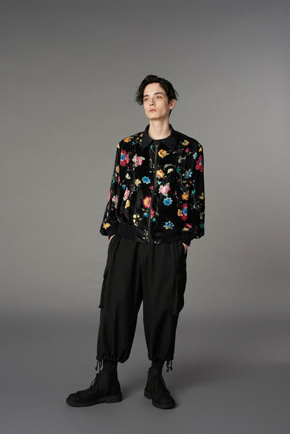 【1/17 10:00(JST) Release】RAYON VELVET CHINESE FLOWER+NY SWITCHING MATERIAL BLOUSON