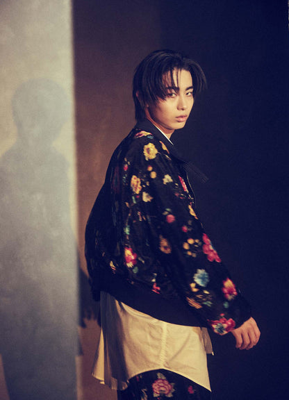 【1/17 10:00(JST) Release】RAYON VELVET CHINESE FLOWER+NY SWITCHING MATERIAL BLOUSON