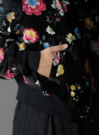 【1/17 10:00(JST) Release】RAYON VELVET CHINESE FLOWER+NY SWITCHING MATERIAL BLOUSON