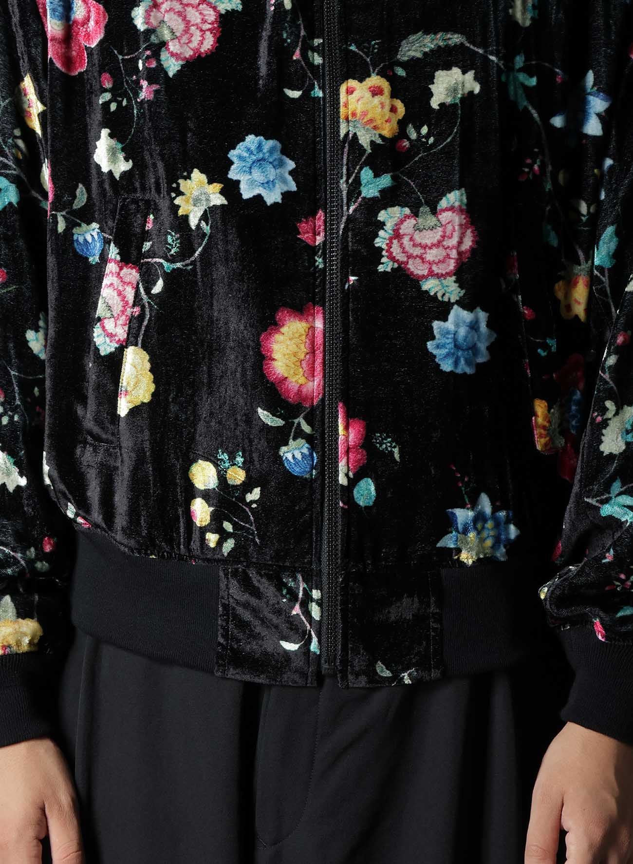 【1/17 10:00(JST) Release】RAYON VELVET CHINESE FLOWER+NY SWITCHING MATERIAL BLOUSON