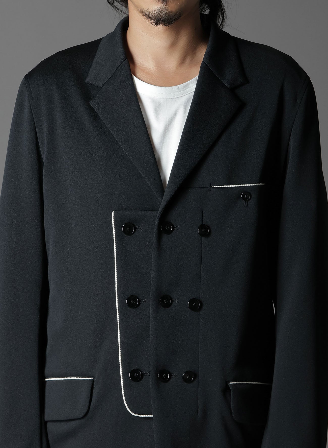 【1/17 10:00(JST) Release】POLYESTER SMOOTH SWITCHING PIPING JACKET