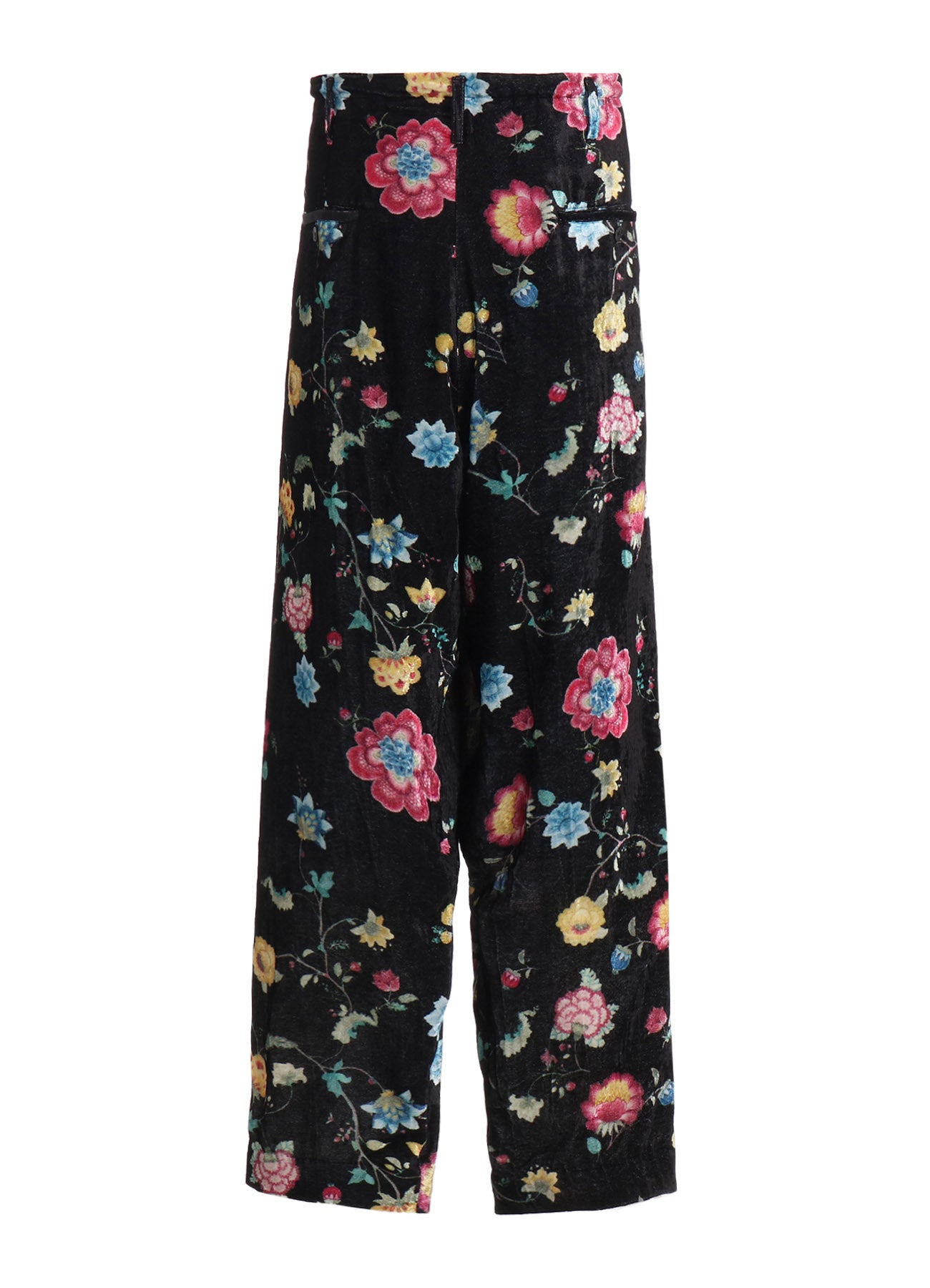 【1/17 10:00(JST) Release】RAYON VELVET PRINT CHINESE FLOWER WAIST DRAWSTRING PANTS