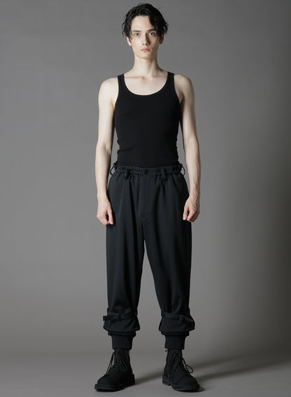 【1/17 10:00(JST) Release】POLYESTER SMOOTH DOUBLE HEM RIB PANTS