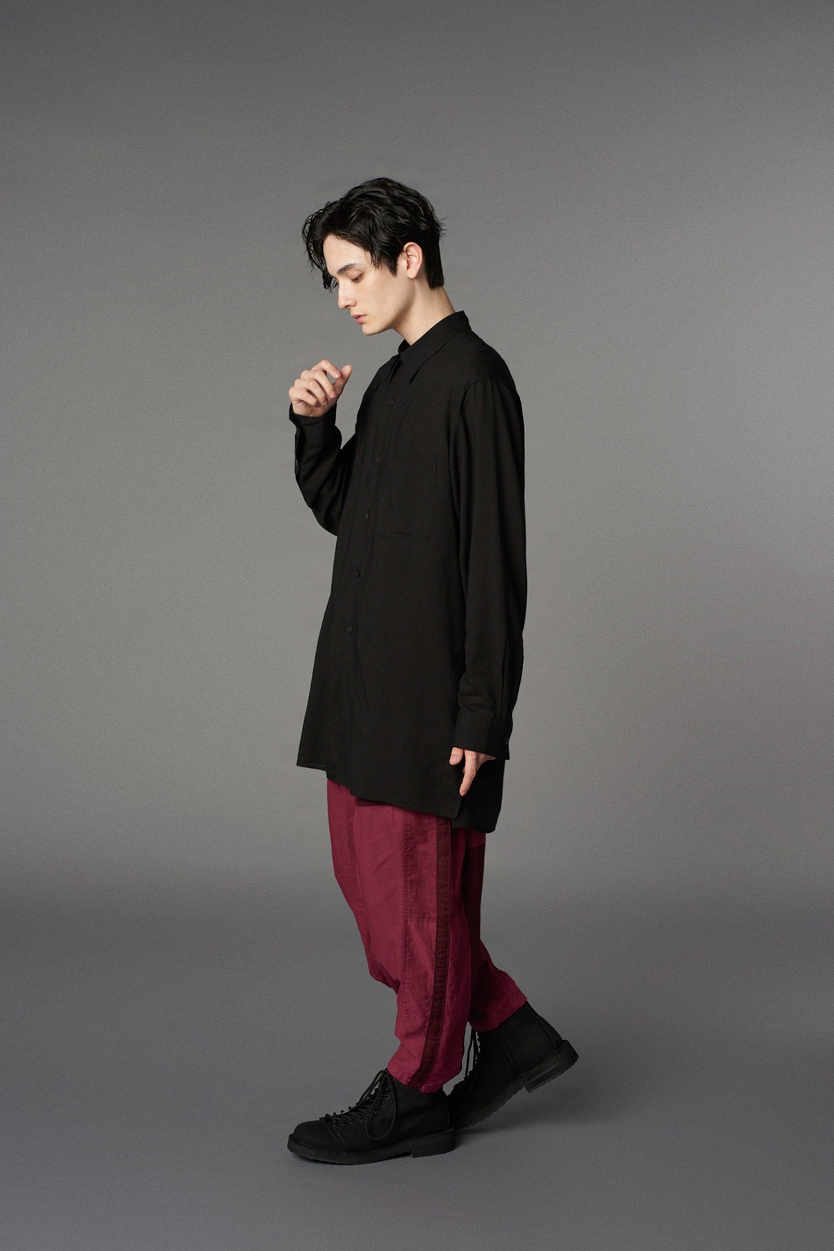 【1/17 10:00(JST) Release】CUBISM PATCHWORK  PRODUCT DYED   SIDE TAPE SALOUEL PANTS