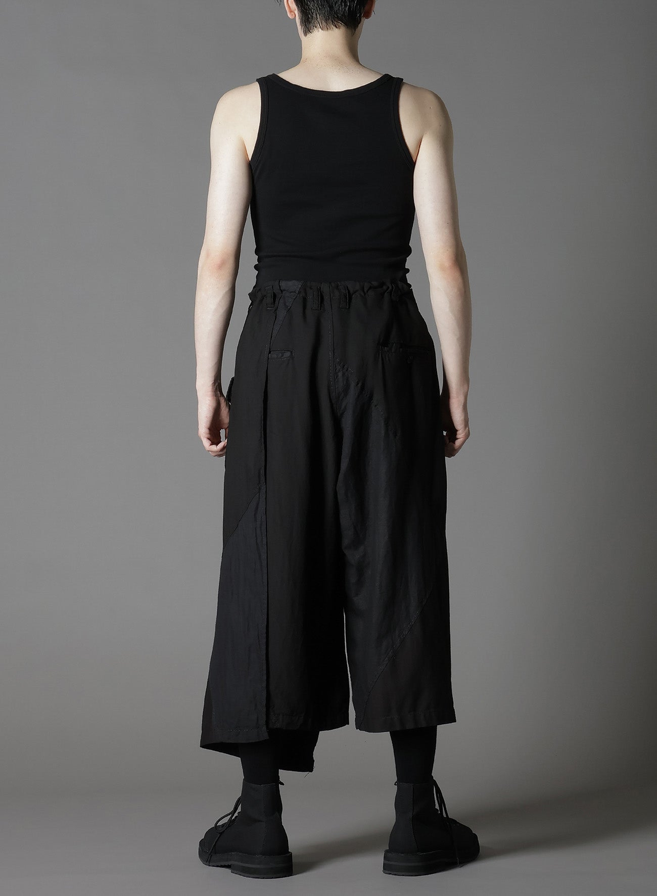 【1/17 10:00(JST) Release】CUBISM PATCHWORK  PRODUCT DYED  WRAP SKIRT PANTS