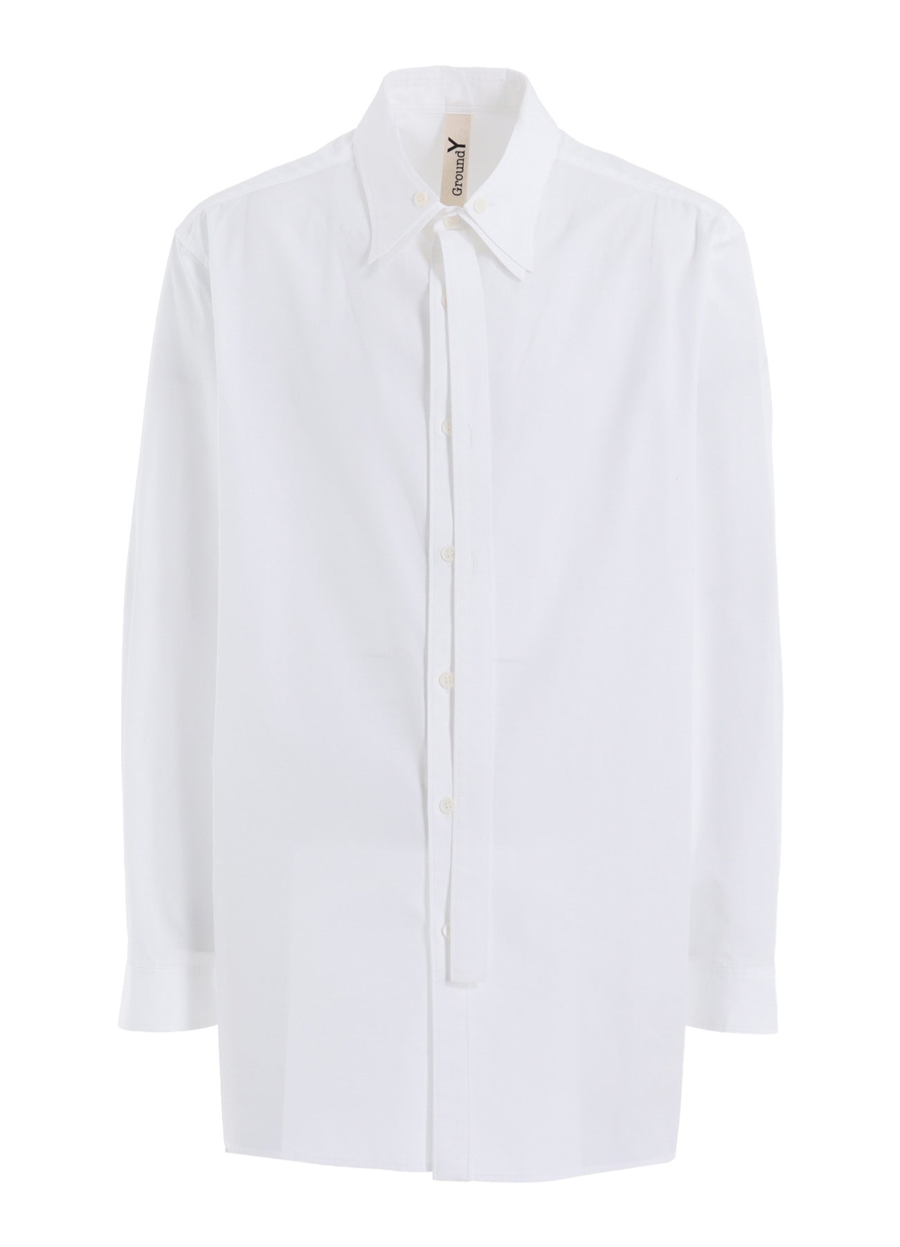 COTTON BROAD DOUBLE-LAYER COLLAR SHIRT