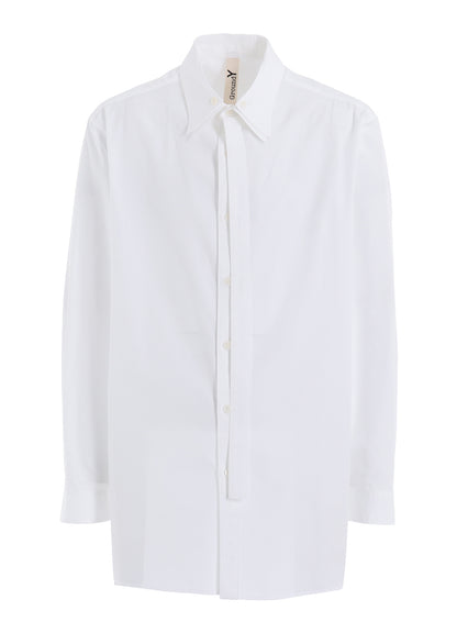 COTTON BROAD DOUBLE-LAYER COLLAR SHIRT