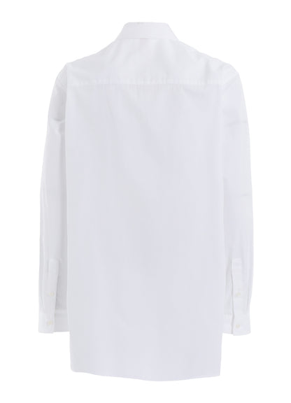 COTTON BROAD DOUBLE-LAYER COLLAR SHIRT