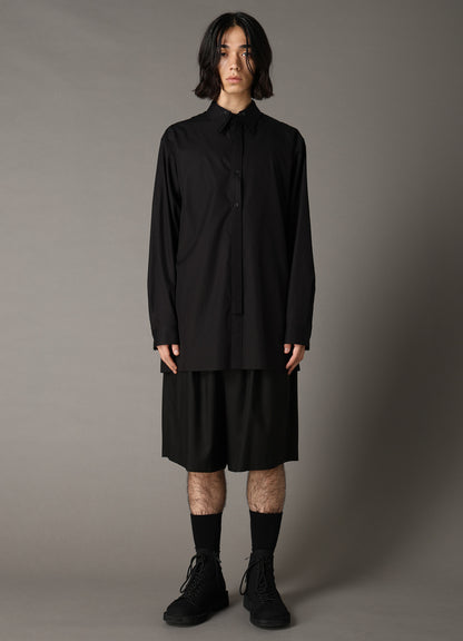 COTTON BROAD DOUBLE-LAYER COLLAR SHIRT