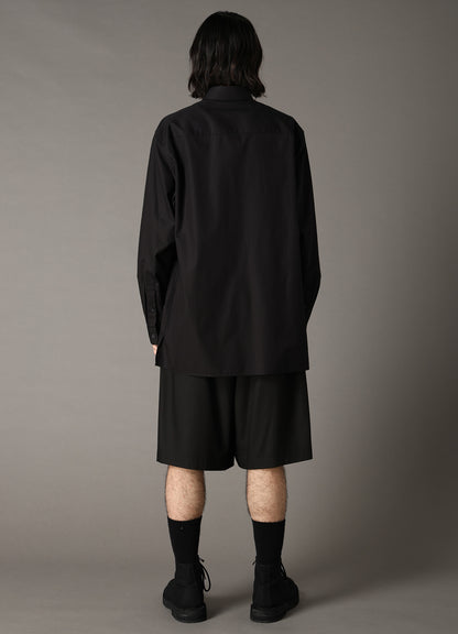 COTTON BROAD DOUBLE-LAYER COLLAR SHIRT