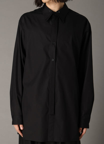 COTTON BROAD DOUBLE-LAYER COLLAR SHIRT