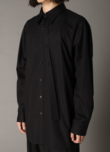 COTTON BROAD DOUBLE-LAYER COLLAR SHIRT