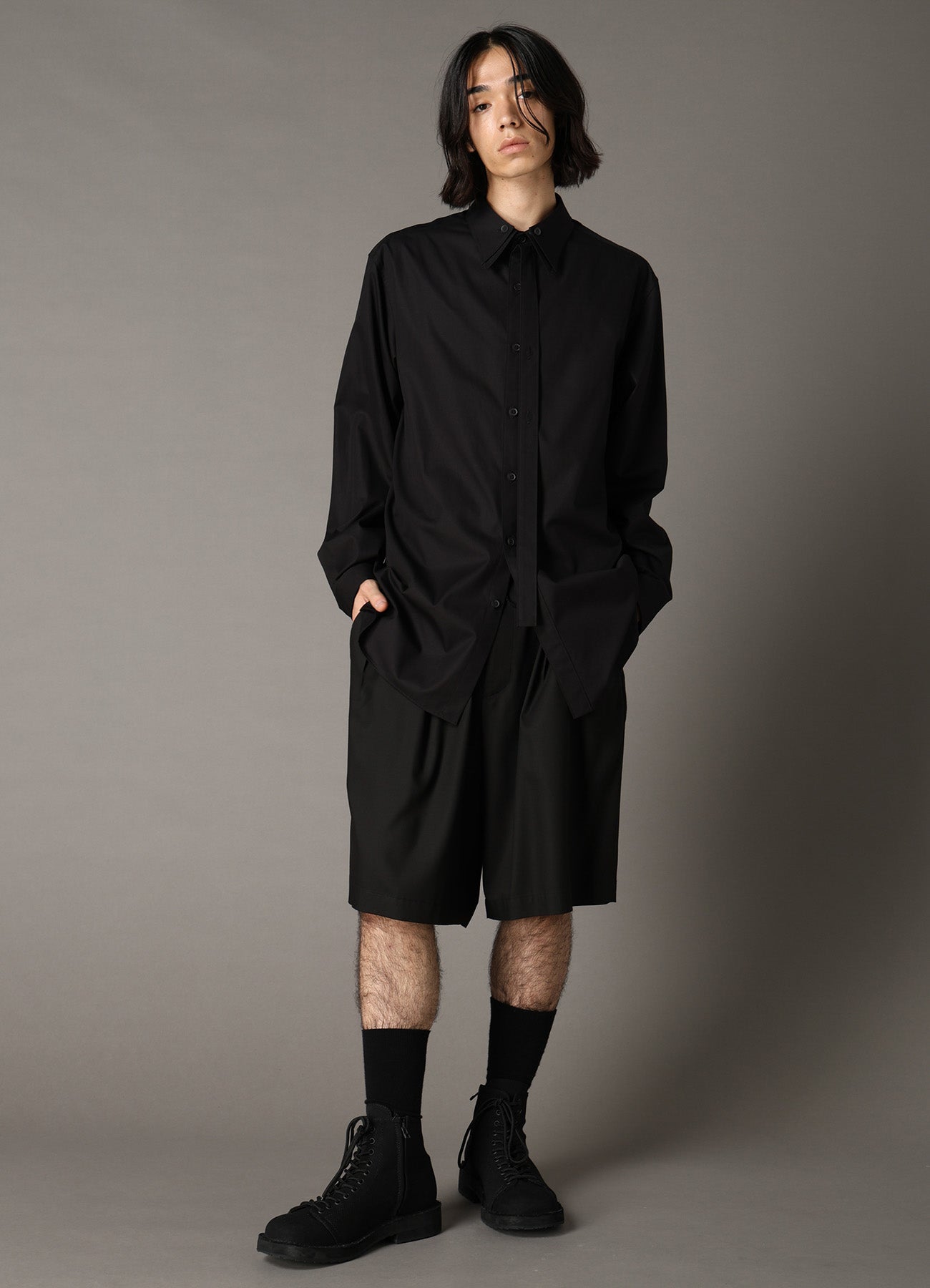 COTTON BROAD DOUBLE-LAYER COLLAR SHIRT – THE SHOP YOHJI YAMAMOTO