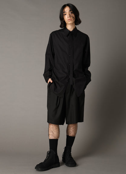 COTTON BROAD DOUBLE-LAYER COLLAR SHIRT