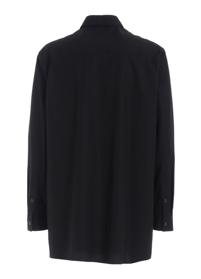 COTTON BROAD DOUBLE-LAYER COLLAR SHIRT