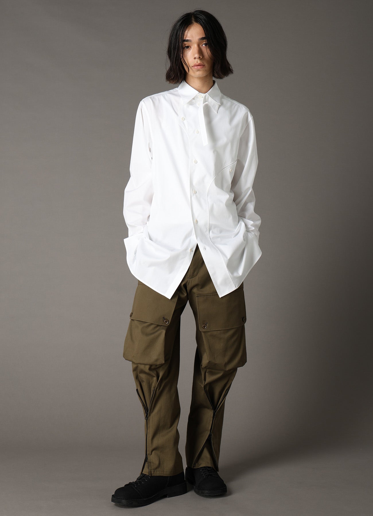 美良品 
DESCENTE デサント Jrミドラー
 サイズ160 COTTON BROAD CURVED FRONT PANEL SHIRT – THE SHOP YOHJI YAMAMOTO