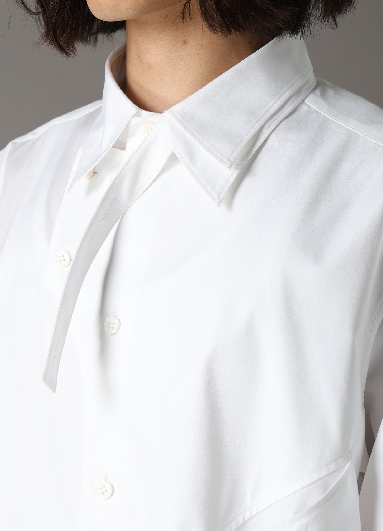 COTTON BROAD CURVED FRONT PANEL SHIRT – THE SHOP YOHJI YAMAMOTO