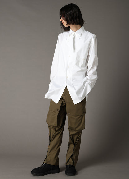 COTTON BROAD CURVED FRONT PANEL SHIRT