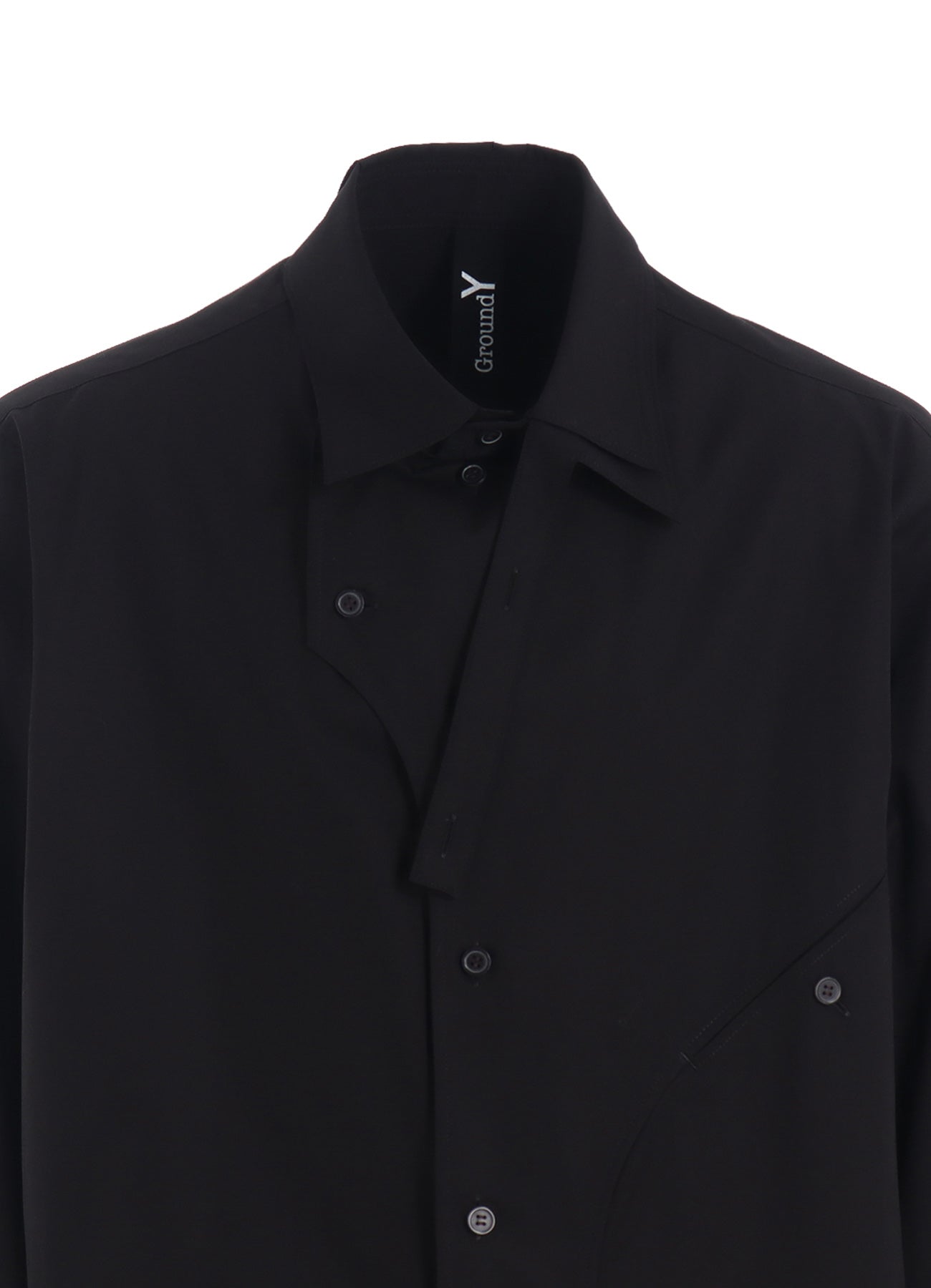 トップス Yohji Yamamoto CRAZY PANEL SHIRT COTTON BROAD CURVED FRONT PANEL SHIRT – THE SHOP YOHJI YAMAMOTO