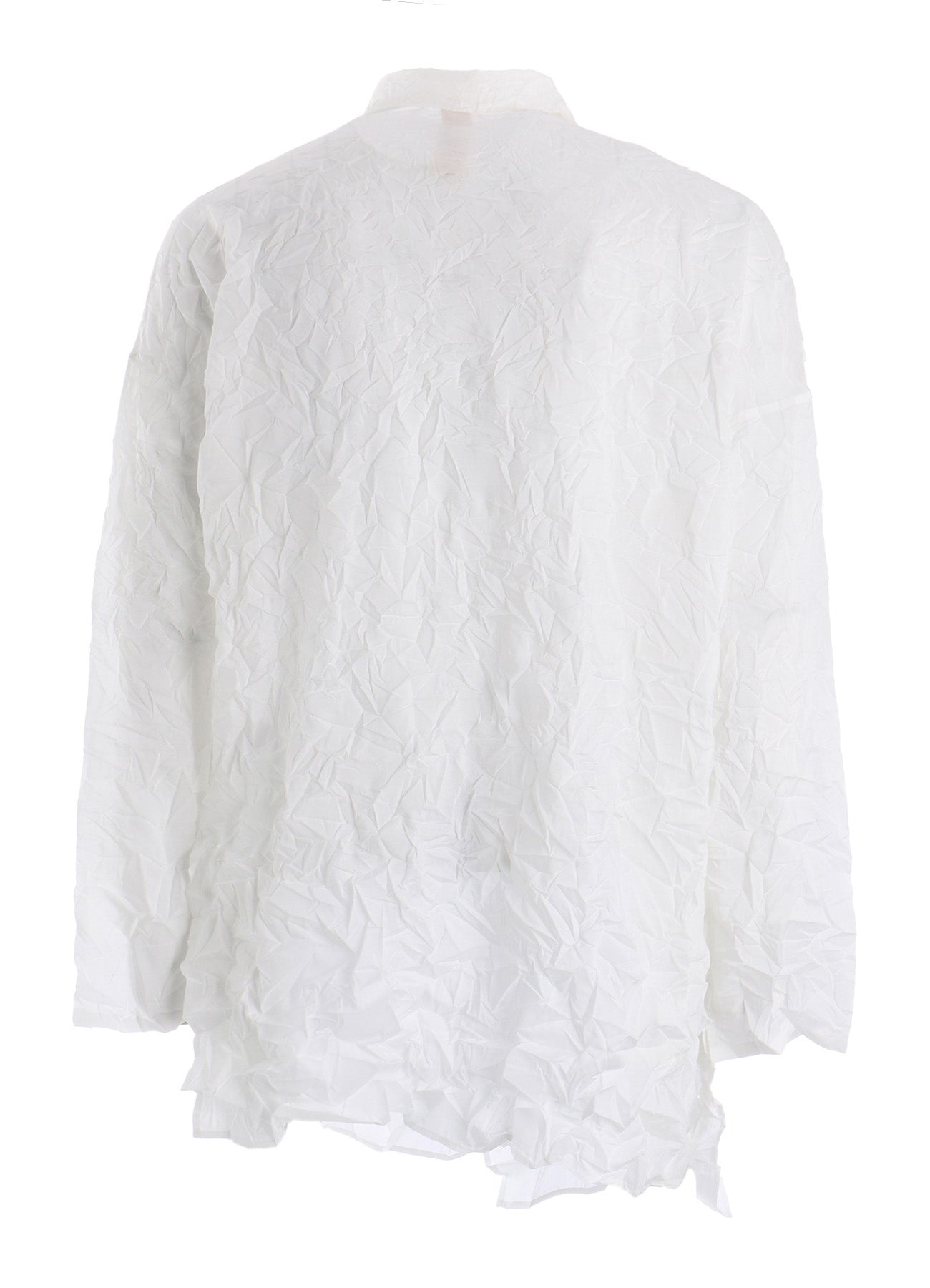 CRUSHED FABRIC DATCHED DOLMAN SHIRT