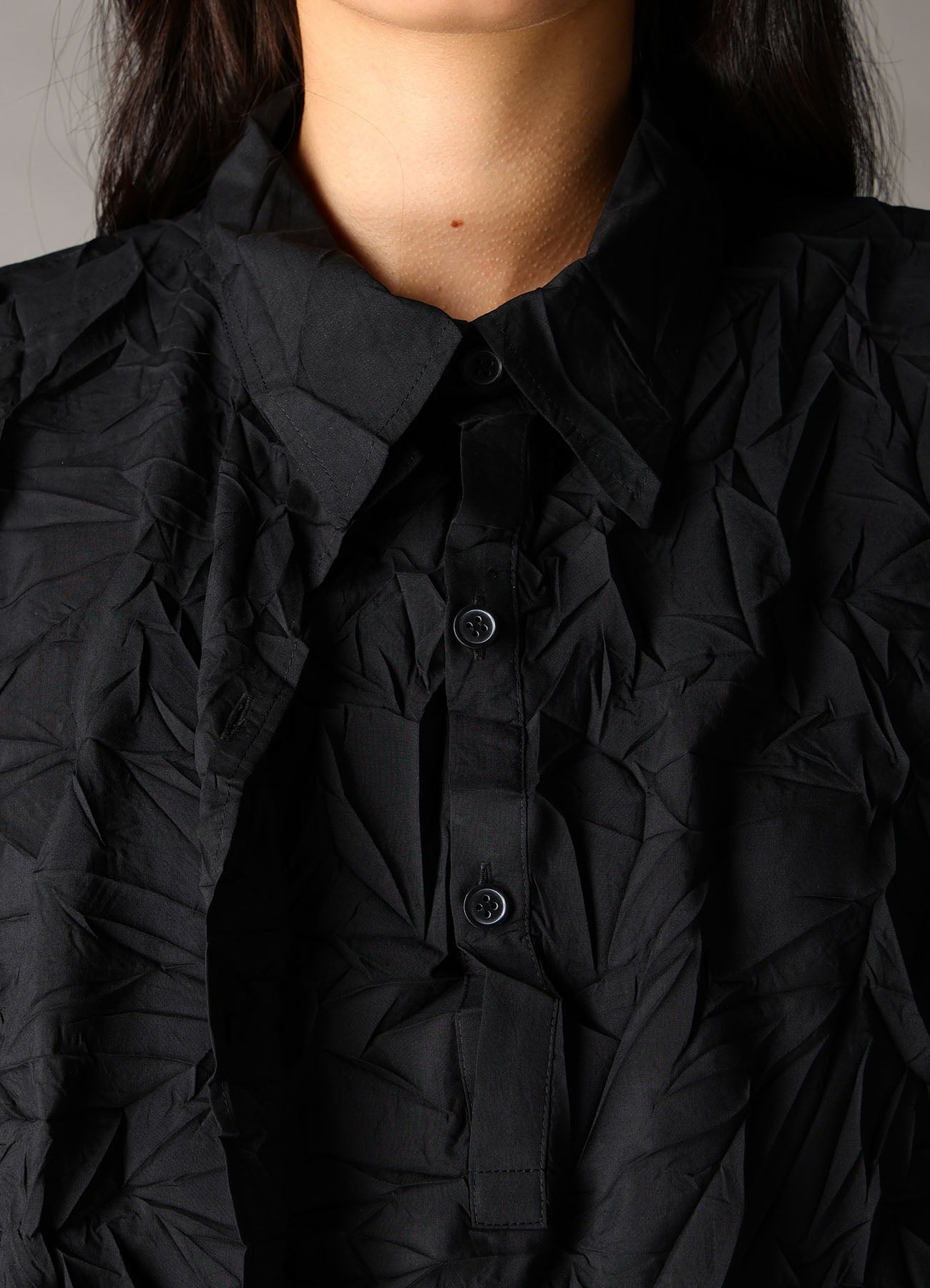 CRUSHED FABRIC DATCHED DOLMAN SHIRT – THE SHOP YOHJI YAMAMOTO