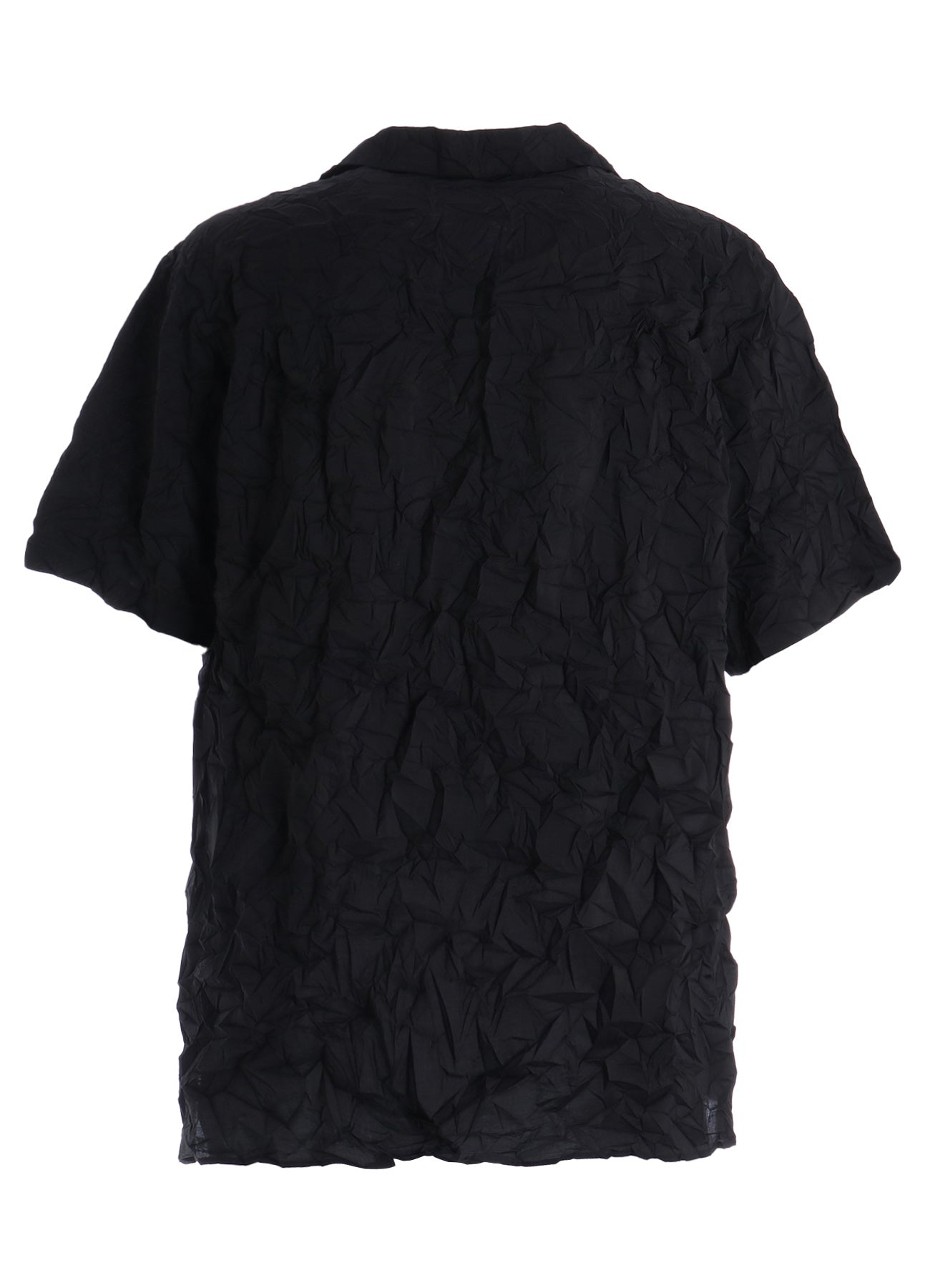 CRUSHED FABRIC OPEN COLLAR BACK GATHER SHIRT – THE SHOP YOHJI YAMAMOTO