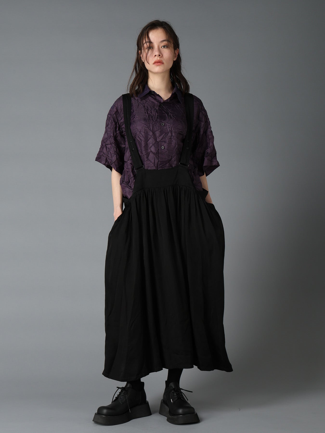 CRUSHED FABRIC SHORT SLEEVE SHIRT – THE SHOP YOHJI YAMAMOTO