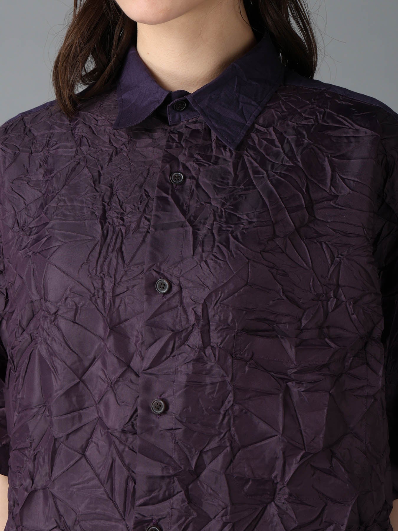 CRUSHED FABRIC SHORT SLEEVE SHIRT – THE SHOP YOHJI YAMAMOTO