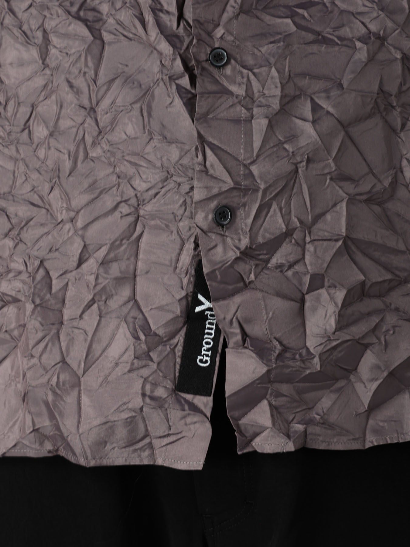 CRUSHED FABRIC SHORT SLEEVE SHIRT